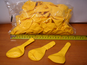 balony 100szt pastel żółte 10'' 6398