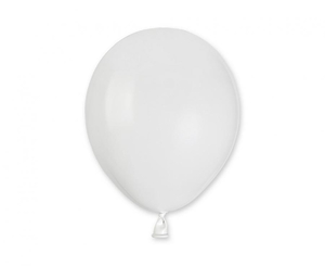 balony pastel 5"  białe 01 100szt. | A50/01